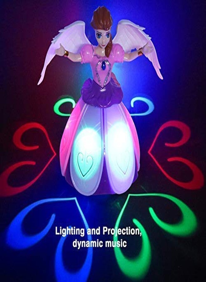 Globular Angal Girl with 360 Rotation 3 d Light and Musical Sound, Dancing Rotating Musical Fairy Princes Angal Doll for Kids (Any one Design Send) - Image 2